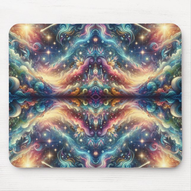 Mystical Fantasy Colourful Celestial Faraway Castl Mouse Pad (Front)