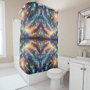 Mystical Fantasy Colourful Celestial Faraway Castl Shower Curtain