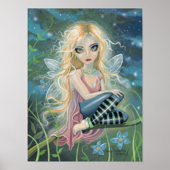 Mystical Fantasy Fairy Art Poster (Front)