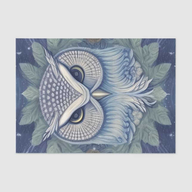 Mystical Fantasy Forest Owl Tissue Paper (Front)