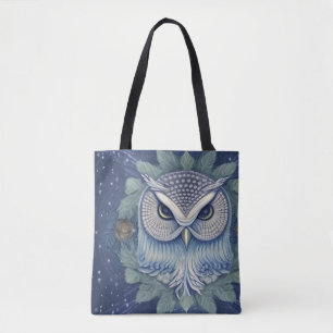 Mystical Fantasy Forest Owl Tote Bag