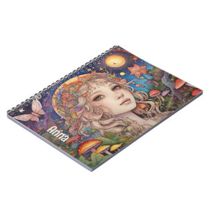 Mystical Fantasy Girl - Custom Magical Notebook