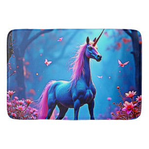Mystical Fantasy Unicorn Art Bath Mat