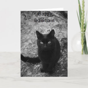 Mystical Feline - Happy Samhain Card