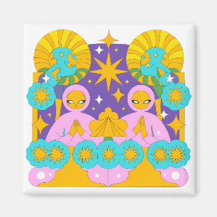 Mystical Figures in a Cosmic Landscape Magnet