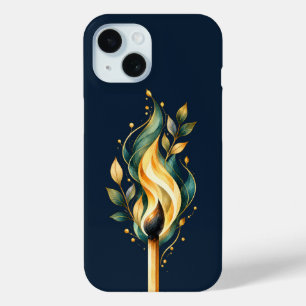 Mystical Flame Botanical Art Phone Case