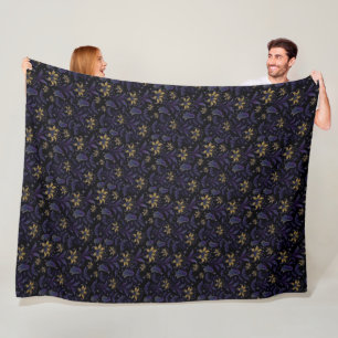 Mystical Floral Fleece Blanket