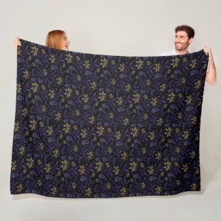 Mystical Floral Fleece Blanket
