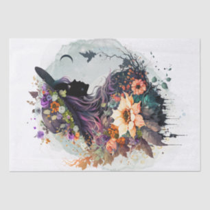 Mystical Floral Witch Tissue Paper