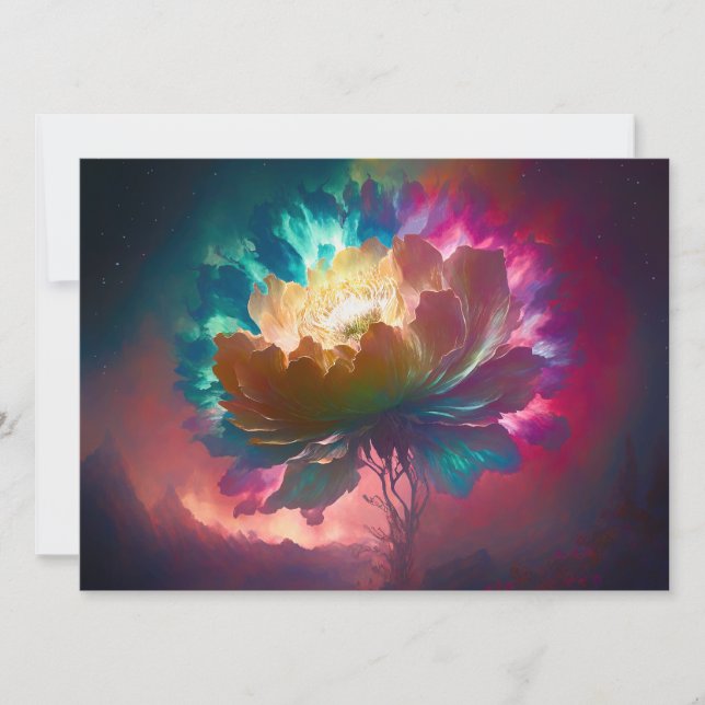 Mystical Flower Greeting Card (Front)