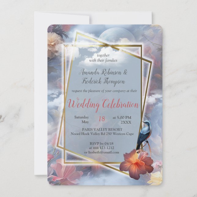 Mystical Flowers of the Supernatural Realm  Invitation (Front)