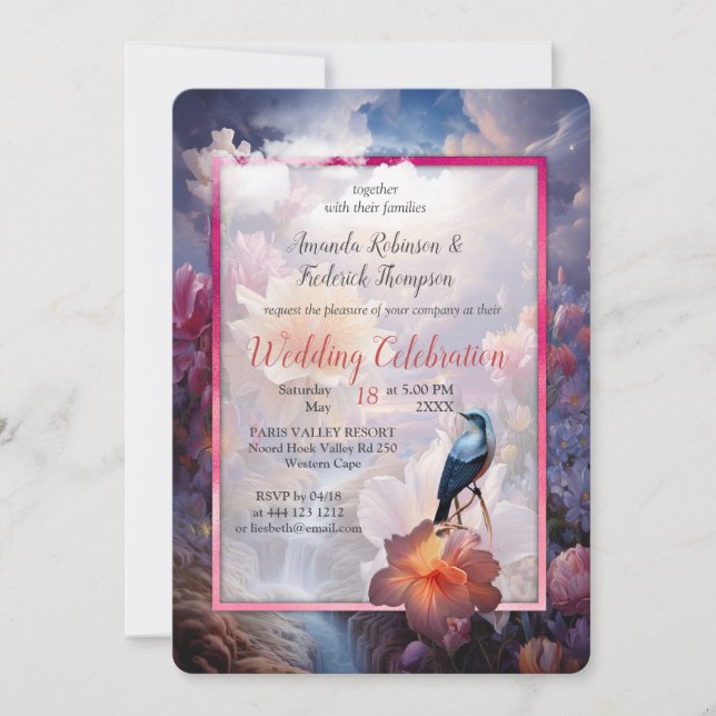 Mystical Flowers of the Supernatural Realm  Invitation (Front)