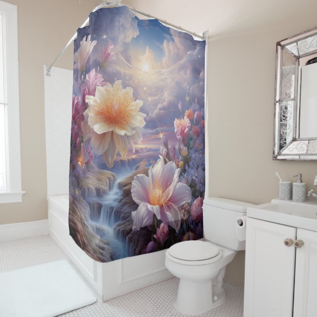 Mystical Flowers of the Supernatural Realm  Shower Curtain (In Situ)