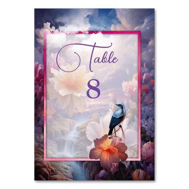 Mystical Flowers of the Supernatural Realm  Table Number (Front)