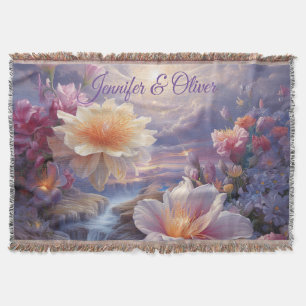 Mystical Flowers of the Supernatural Realm  Throw Blanket