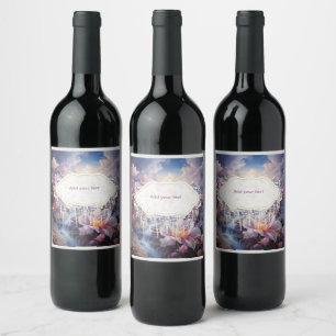 Mystical Flowers of the Supernatural Realm Wine Label