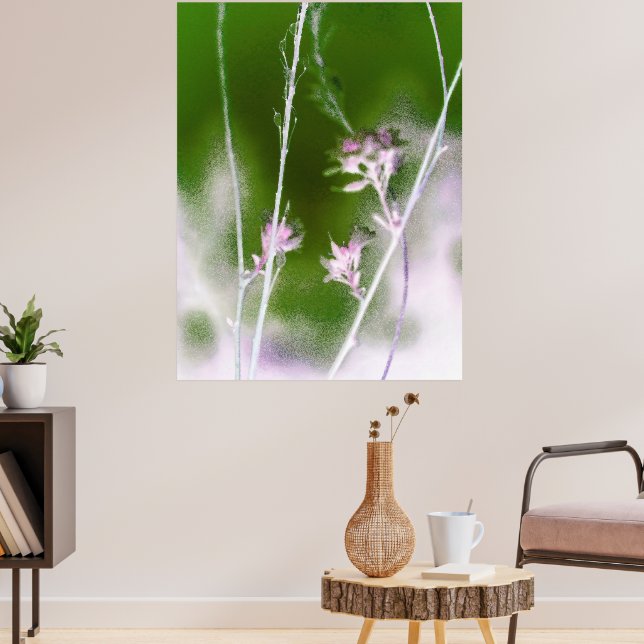 Mystical Forest Bloom – Romantic Flowers & Trees Poster (Living Room 3)