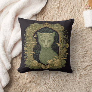 Mystical Forest Cat - Woodland  Cushion