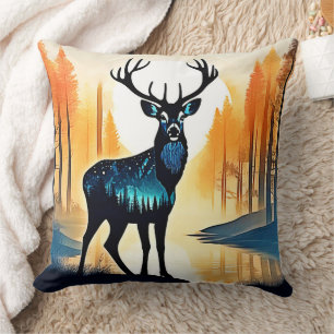 Mystical Forest Deer Cushion