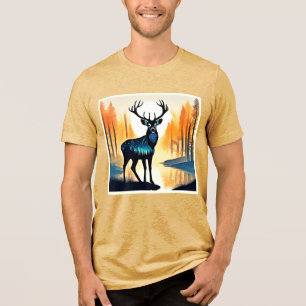Mystical Forest Deer Tri-Blend Shirt