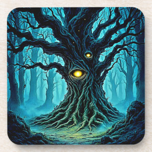 Mystical Forest Eye Tree Art Coaster