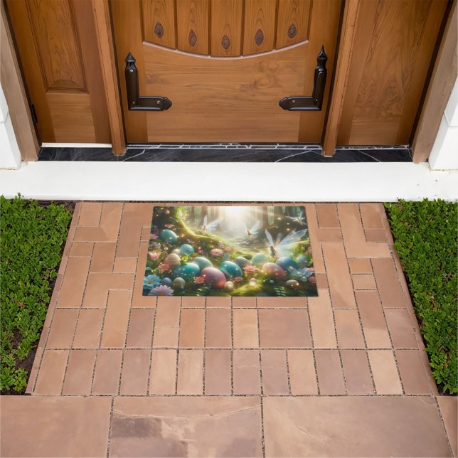 Mystical Forest Fairy Magical Spring Eggs Doormat (Outdoor)