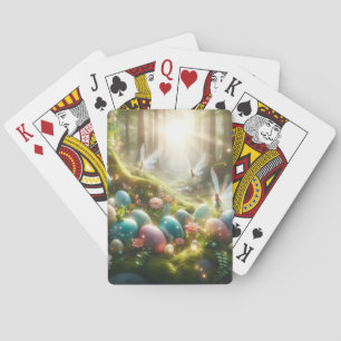 Mystical Forest Fairy Magical Spring Eggs Playing Cards
