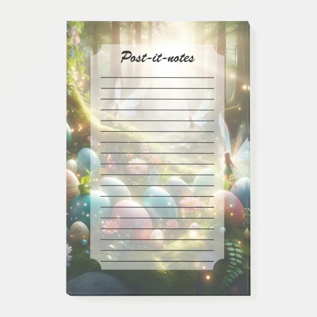 Mystical Forest Fairy Magical Spring Eggs Post-it Notes (Front)