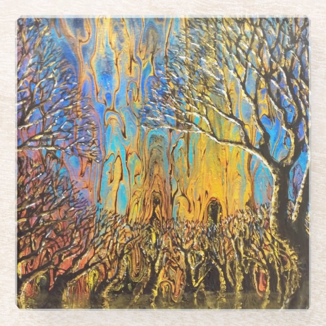 Mystical Forest Glass Coaster (Front)