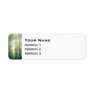 Mystical forest return address label