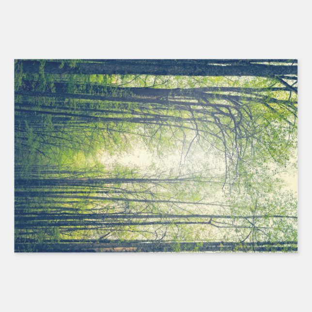 Mystical forest wrapping paper sheet (Front)