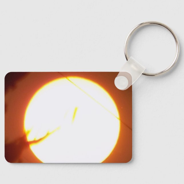 Mystical Full Moon Metal Key Ring (Front)