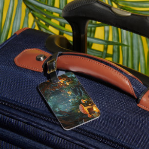 Mystical Fungi Poster – Fairy Tale Forest Decor Luggage Tag