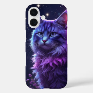 Mystical Galaxy Cat Phone Case – Purple Cosmic Art