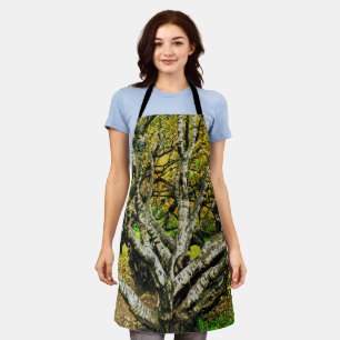 Mystical Gnarled Karelian Birch Tree Apron
