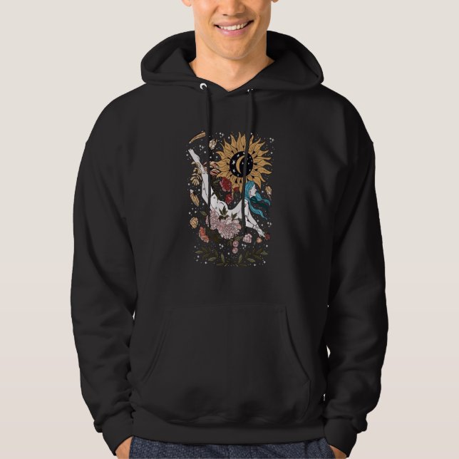 Mystical Goddess Sunflower Mystic Evil Eye Hoodie (Front)