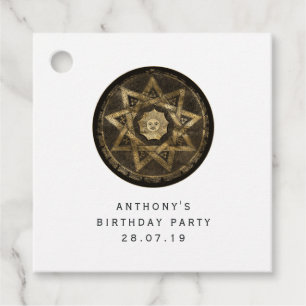 Mystical Gold and Black Gothic Fantasy Favour Tags