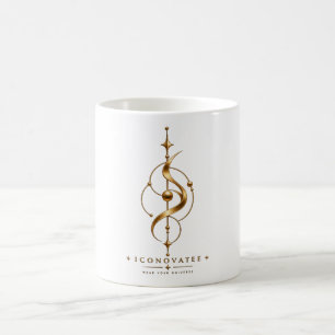 Mystical Gold Orbital Celestial Design Coffee Mug
