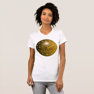 Mystical Golden Zodiac Aquarius T-Shirt