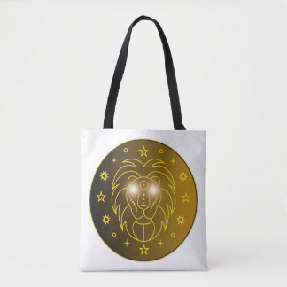 Mystical Golden Zodiac Leo Tote Bag