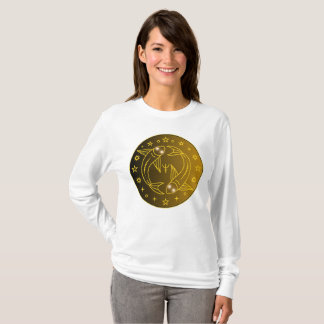 Mystical Golden Zodiac Pisces T-Shirt
