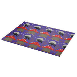 Mystical Gothic Raven Glass Cutting Board