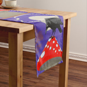 Mystical Gothic Raven Table Runner