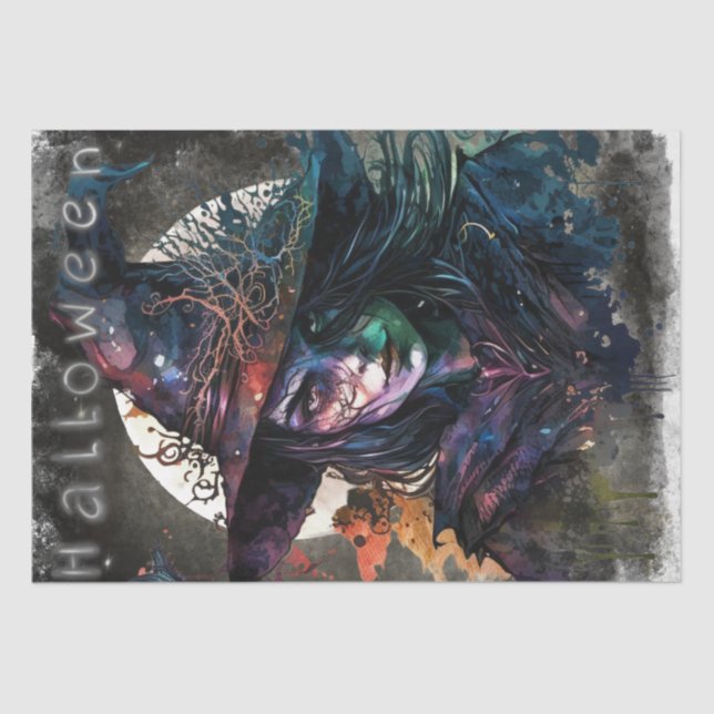 Mystical Gothic Witch Tissue Paper (Front)