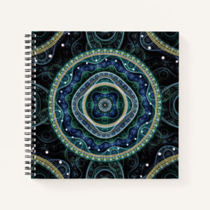 Mystical Grand Royal Julian Fractal Mandala Art Notebook