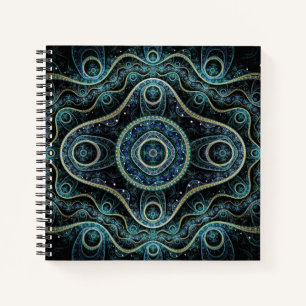 Mystical Grand Royal Julian Fractal Mandala Art Notebook