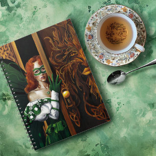 Mystical Green Celtic Fairy Secret Password Irish Notebook