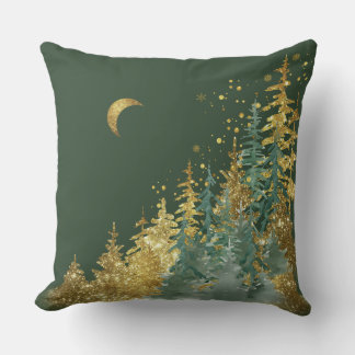 Mystical Green Pine Forest Cushion