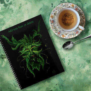 Mystical Greenman Forest Spirit Leaf Face Fantasy Planner