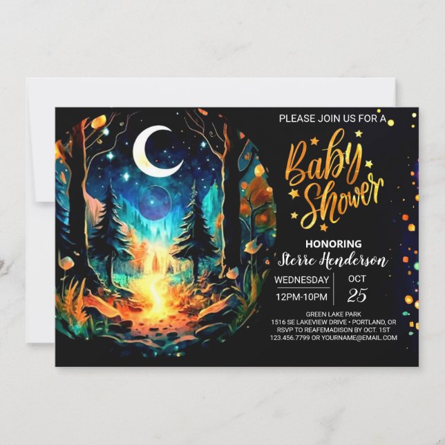 Mystical Grove Boho Baby Shower Invitation (Front)